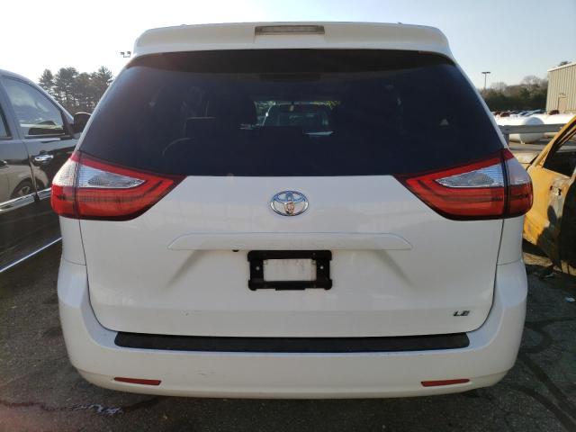 5TDKK3DC6GS720841 - 2016 TOYOTA SIENNA LE WHITE photo 6