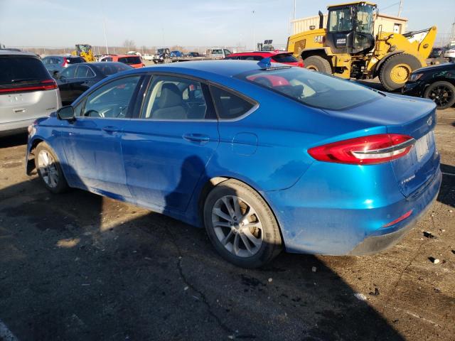 3FA6P0HD4KR249486 - 2019 FORD FUSION SE BLUE photo 2