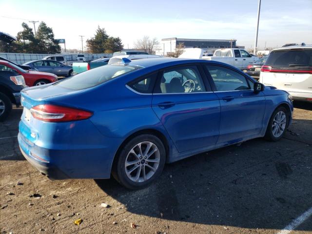 3FA6P0HD4KR249486 - 2019 FORD FUSION SE BLUE photo 3