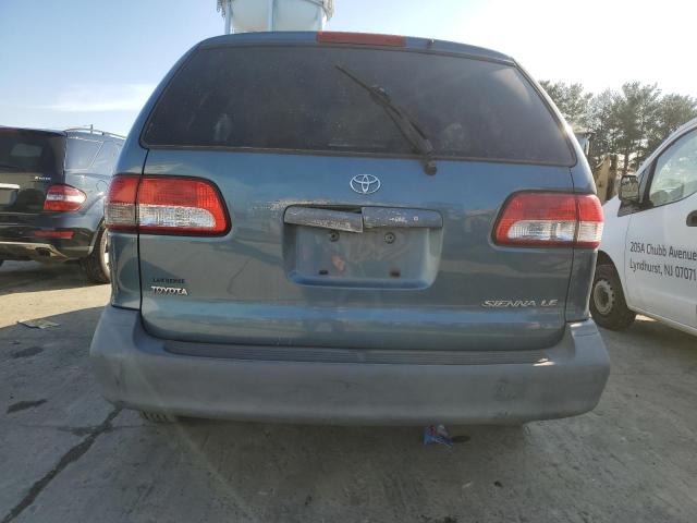 4T3ZF13C32U449365 - 2002 TOYOTA SIENNA LE BLUE photo 6