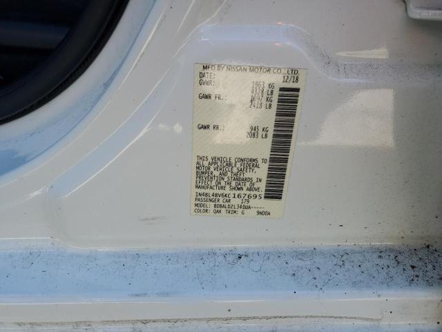 1N4BL4BV6KC167695 - 2019 NISSAN ALTIMA S WHITE photo 12