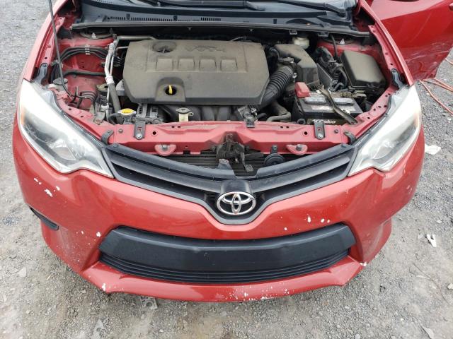 5YFBURHE9EP115100 - 2014 TOYOTA COROLLA L RED photo 11