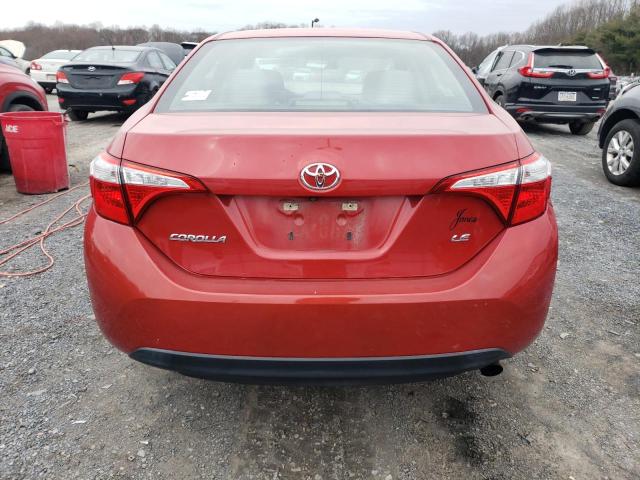 5YFBURHE9EP115100 - 2014 TOYOTA COROLLA L RED photo 6