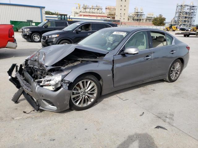 JN1EV7AP0JM350592 - 2018 INFINITI Q50 LUXE GRAY photo 1