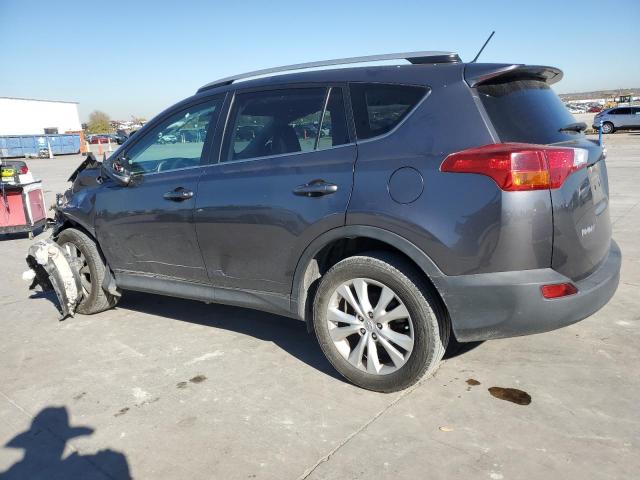 2T3YFREV4EW107632 - 2014 TOYOTA RAV4 LIMITED GRAY photo 2