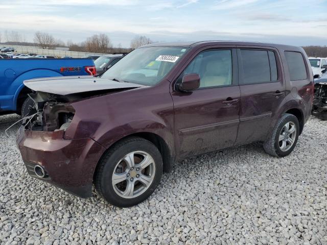 5FNYF4H79EB055016 - 2014 HONDA PILOT EXLN BURGUNDY photo 1