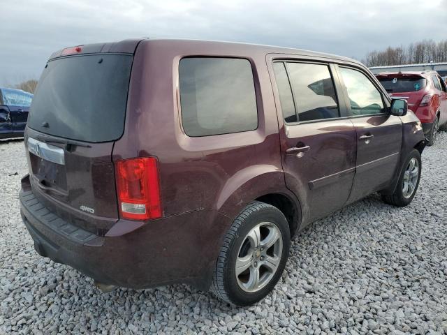 5FNYF4H79EB055016 - 2014 HONDA PILOT EXLN BURGUNDY photo 3