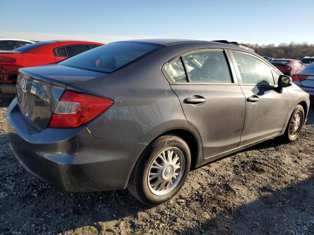 2HGFB2F59CH333544 - 2012 HONDA CIVIC LX GRAY photo 3