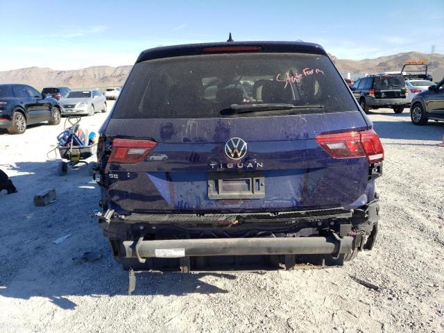 3VV3B7AX2NM086994 - 2022 VOLKSWAGEN TIGUAN SE BLUE photo 6