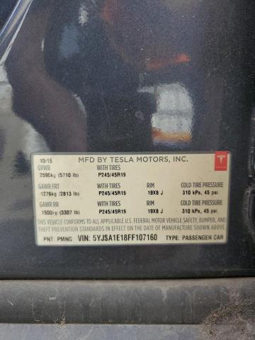5YJSA1E18FF107160 - 2015 TESLA MODEL S გრაფიტი ფოტო 12
