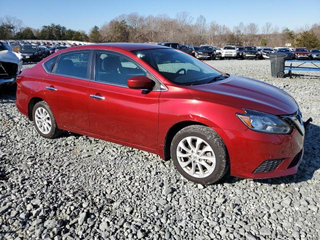 3N1AB7APXKY220695 - 2019 NISSAN SENTRA S RED photo 4