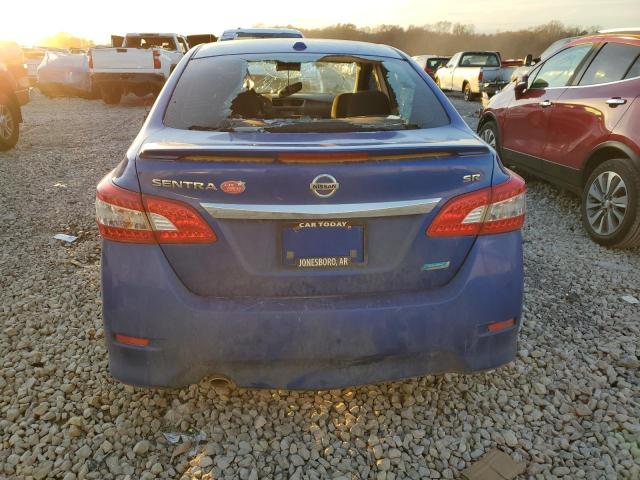 3N1AB7APXEL691960 - 2014 NISSAN SENTRA S BLUE photo 6