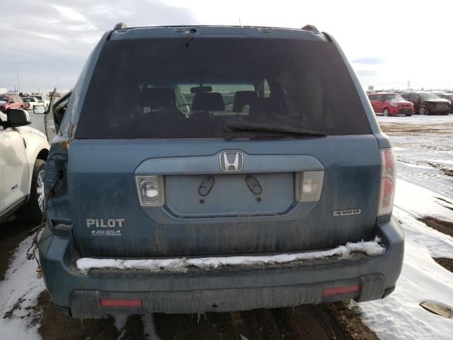 2HKYF18546H510449 - 2006 HONDA PILOT EX BLUE photo 6