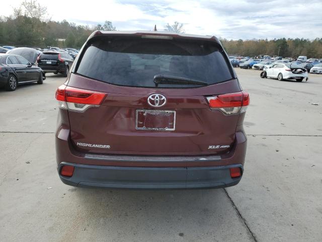 5TDJZRFH9HS447835 - 2017 TOYOTA HIGHLANDER SE BURGUNDY photo 6