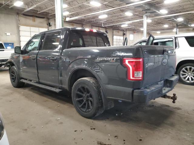 1FTEW1EPXGFD26220 - 2016 FORD F150 SUPERCREW GRAY photo 2