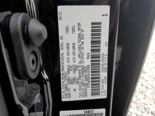 5TFMA5DB1RX143888 - 2024 TOYOTA TUNDRA CREWMAX PLATINUM Schwarz Foto 12