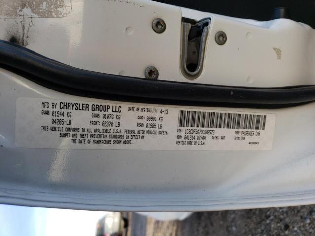 1C3CDFBA7DD302673 - 2013 DODGE DART SXT WHITE photo 12