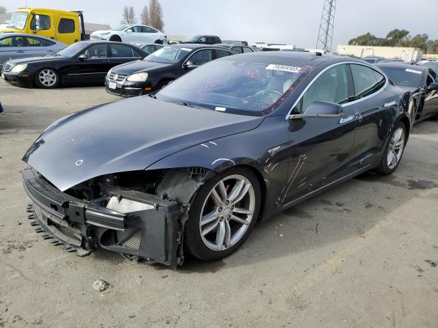 5YJSA1E28FF114537 - 2015 TESLA MODEL S ნაცრისფერი ფოტო 1