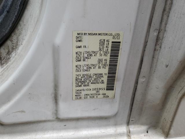 1N6AF0LY2CN105955 - 2012 NISSAN NV 2500 WHITE photo 13