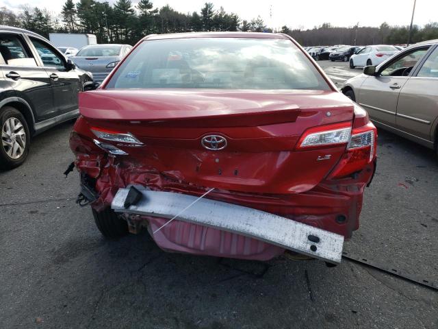 4T4BF1FK5CR180175 - 2012 TOYOTA CAMRY BASE RED photo 6