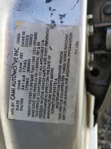 2CNBE13C8Y6957514 - 2000 CHEVROLET TRACKER SILVER photo 13