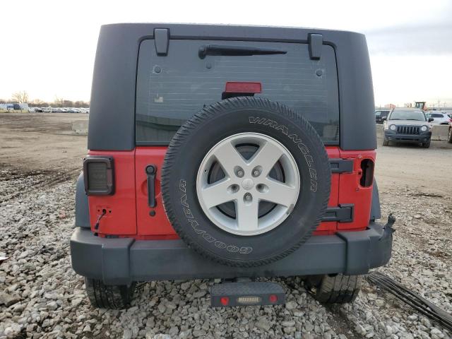 1J4FA24178L505589 - 2008 JEEP WRANGLER X RED photo 6