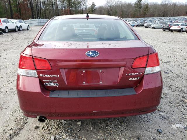 4S3BMBK69C3011544 - 2012 SUBARU LEGACY 2.5I LIMITED BURGUNDY photo 6