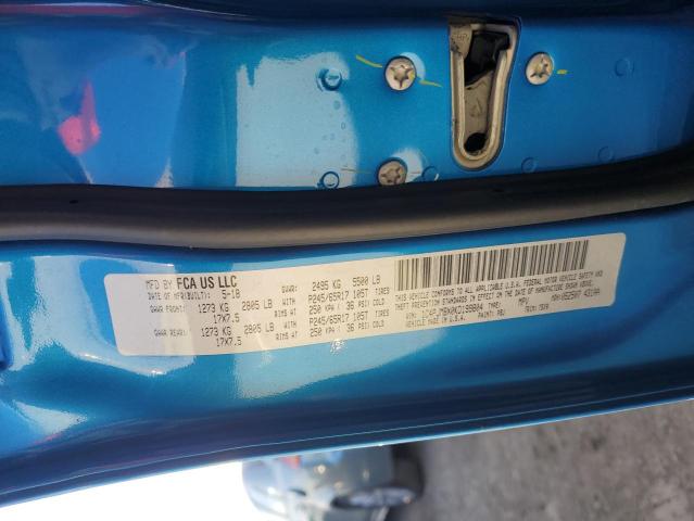 1C4PJMBX0KD199804 - 2019 JEEP CHEROKEE TRAILHAWK ლურჯი ფოტო 13