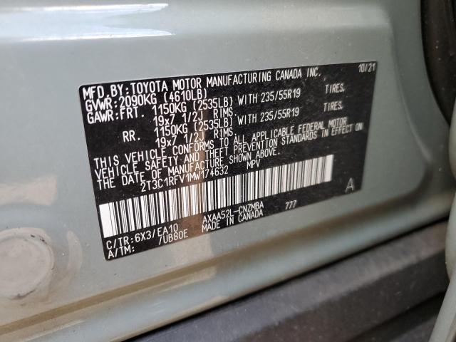 2T3C1RFV1MW174632 - 2021 TOYOTA RAV4 XLE PREMIUM GRAY photo 13