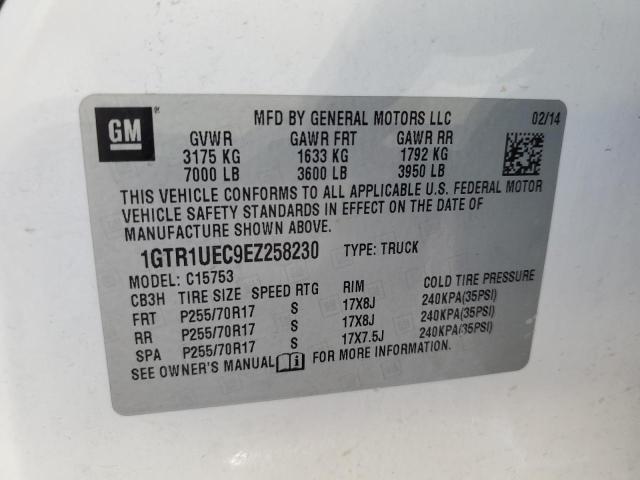 1GTR1UEC9EZ258230 - 2014 GMC SIERRA C1500 SLE WHITE photo 12