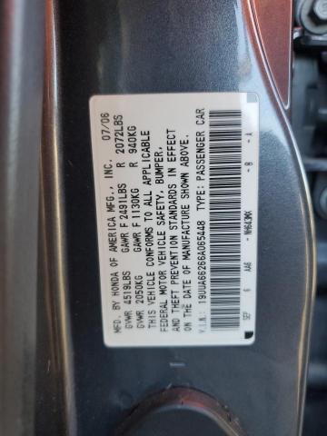 19UUA66266A065448 - 2006 ACURA 3.2TL GRAY photo 12