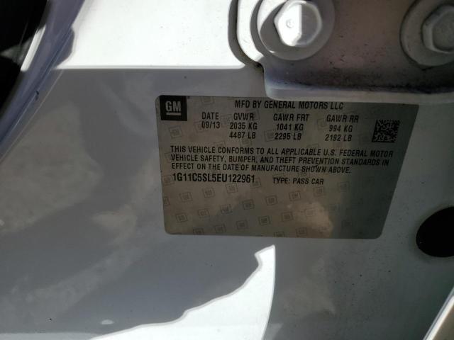 1G11C5SL5EU122961 - 2014 CHEVROLET MALIBU 1LT Biały zdjęcie 12