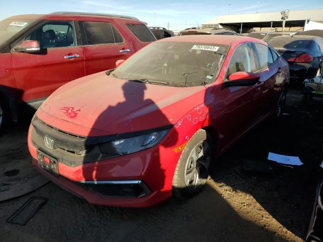 2HGFC2F62LH553792 - 2020 HONDA CIVIC LX RED photo 1