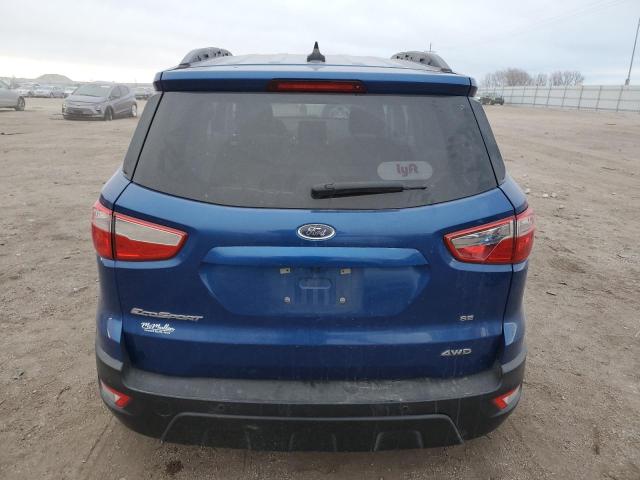 MAJ6S3GL6KC257550 - 2019 FORD ECOSPORT SE BLUE photo 6