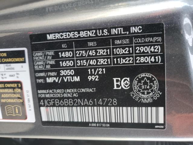 4JGFB6BB2NA614728 - 2022 MERCEDES-BENZ GLE AMG 53 4MATIC GRAY photo 13