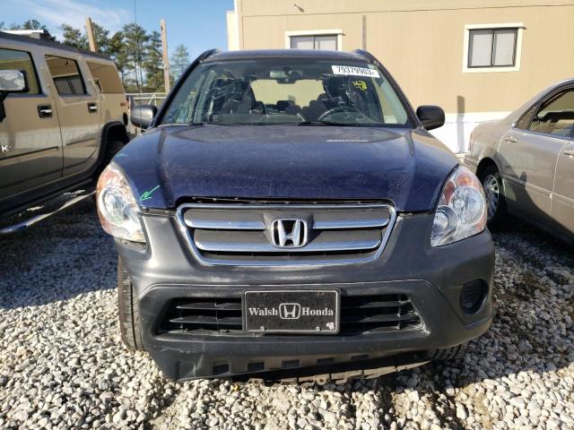 JHLRD68515C007319 - 2005 HONDA CR-V LX BLUE photo 5