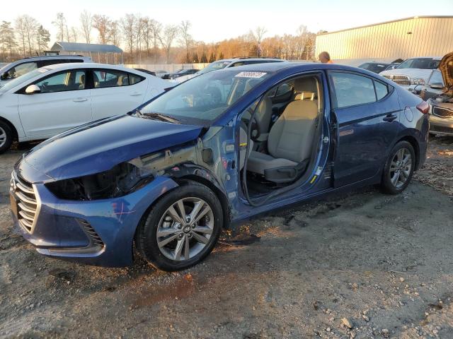 5NPD84LF5JH363612 - 2018 HYUNDAI ELANTRA SEL BLUE photo 1