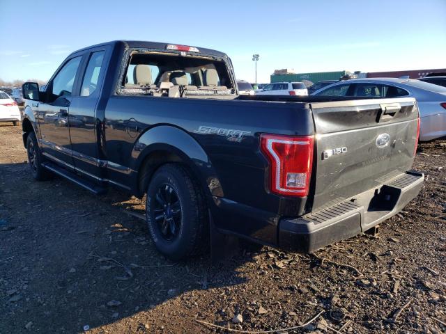 1FTEX1EP9FKE23797 - 2015 FORD F150 SUPER CAB BLACK photo 2