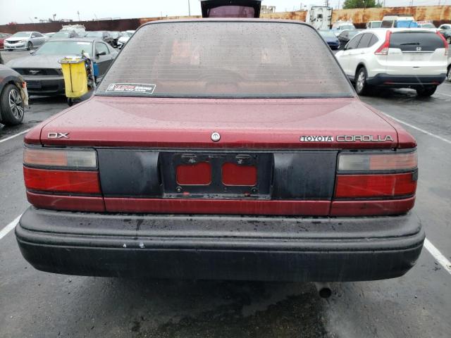 2T1AE94A3LC034277 - 1990 TOYOTA COROLLA DLX BURGUNDY photo 6