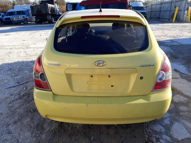 KMHCM36CX9U122385 - 2009 HYUNDAI ACCENT GS YELLOW photo 6