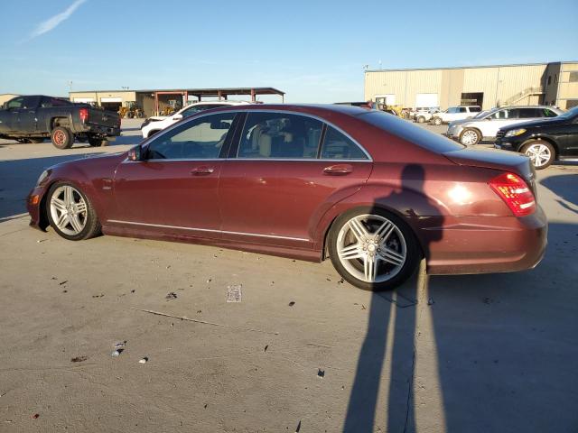 WDDNG7DB9CA446299 - 2012 MERCEDES-BENZ S 550 BURGUNDY photo 2