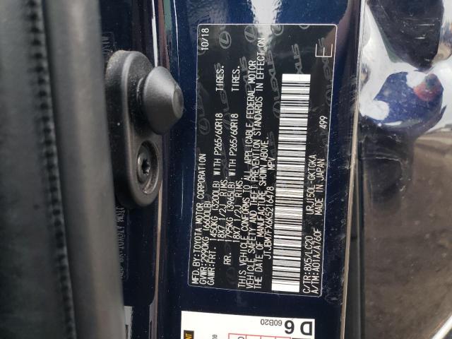 JTJBM7FX6K5216478 - 2019 LEXUS GX 460 BLUE photo 13