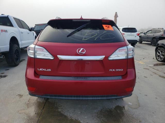 2T2ZK1BA9AC033045 - 2010 LEXUS RX 350 BURGUNDY photo 6