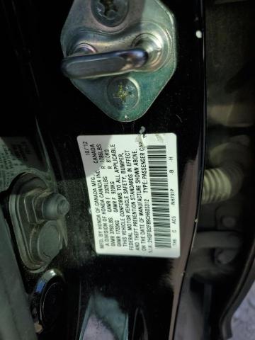 2HGFB2F89CH605312 - 2012 HONDA CIVIC EX BLACK photo 12