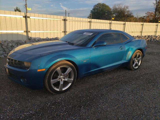 2G1FF1EV2A9180987 - 2010 CHEVROLET CAMARO LT BLUE photo 1