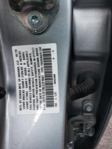19XFC1F70LE221041 - 2020 HONDA CIVIC EXL ვერცხლისფერი ფოტო 12