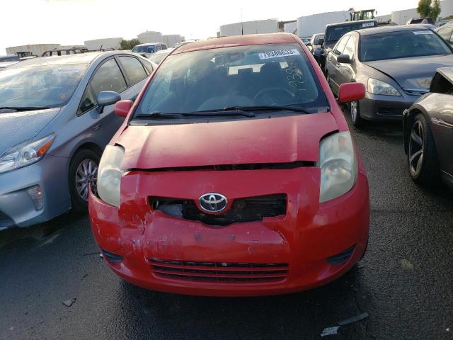 JTDJT923975050027 - 2007 TOYOTA YARIS RED photo 5