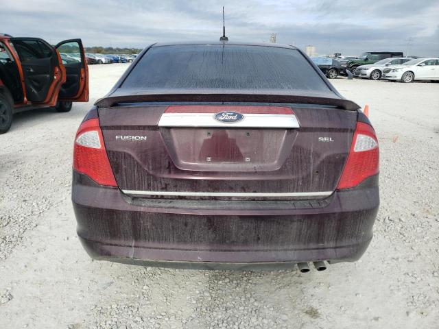 3FAHP0JA0BR303276 - 2011 FORD FUSION SEL BURGUNDY photo 6