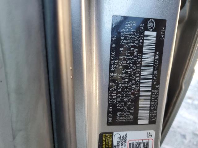 4T1BE32K85U550861 - 2005 TOYOTA CAMRY LE SILVER photo 12