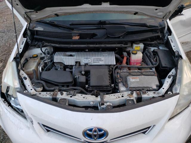 JTDZN3EU5C3025291 - 2012 TOYOTA PRIUS V WHITE photo 11